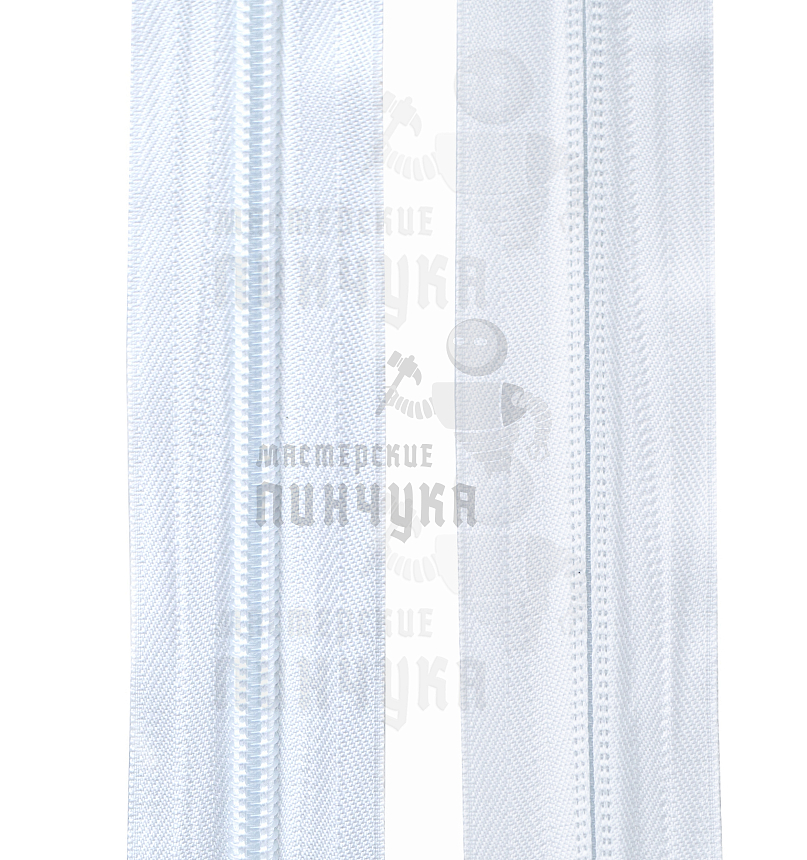 Молния-рулон Спиральная, тип 8, цвет Белый 101