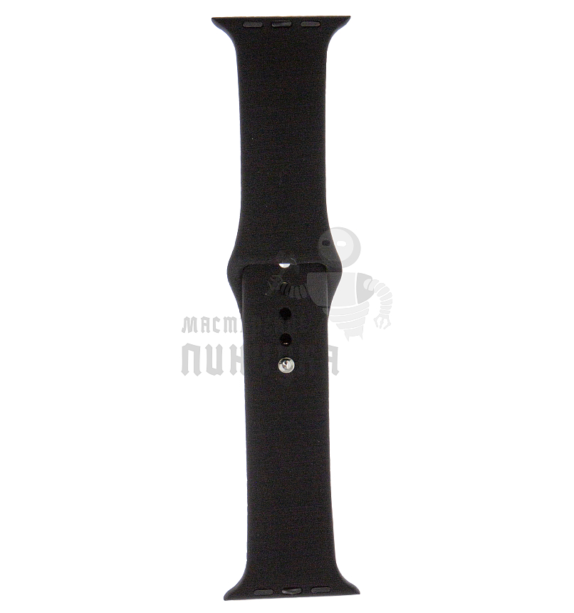 Ремешок cиликоновый для смарт часов диагональю 42/44/45/46/49мм/L (Чёрный)