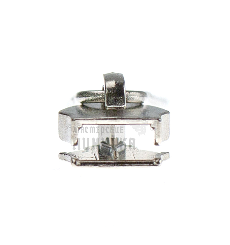 Бегунок для спиральной молнии, тип 7, сумочный, цв. никель