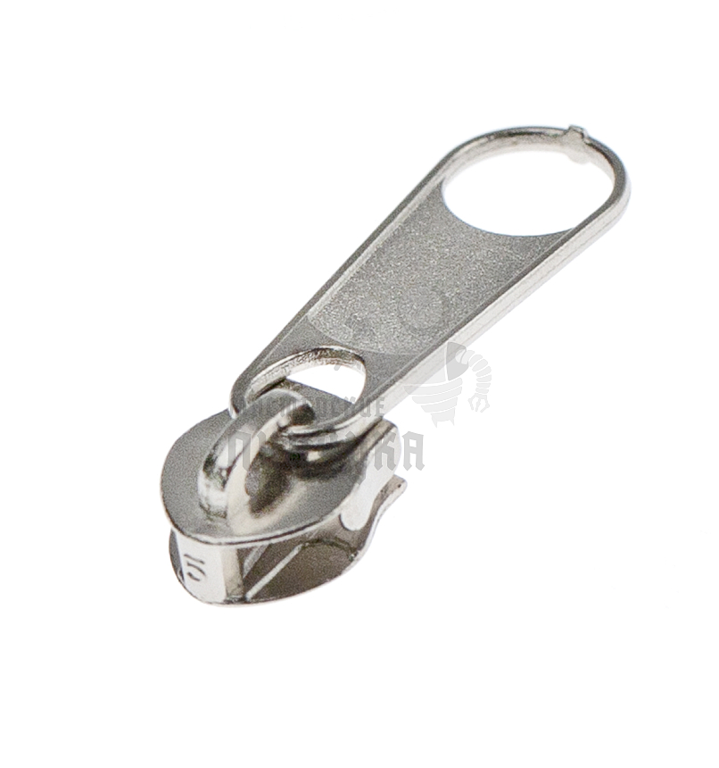 Бегунок для спиральной молнии, тип 5, сумочный, цв. никель