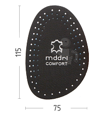 Полустельки из экокожи "Madri", р-р 35-40, цв.черный - Чертеж