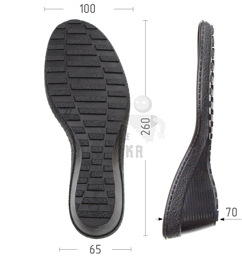 Подошва жен., Киров 80479 р. 37, цв. черный