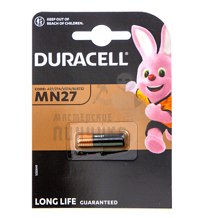 Батарейка Duracell LR27/A27/MN27 BL1 Alkaline 12V (1/10/100)