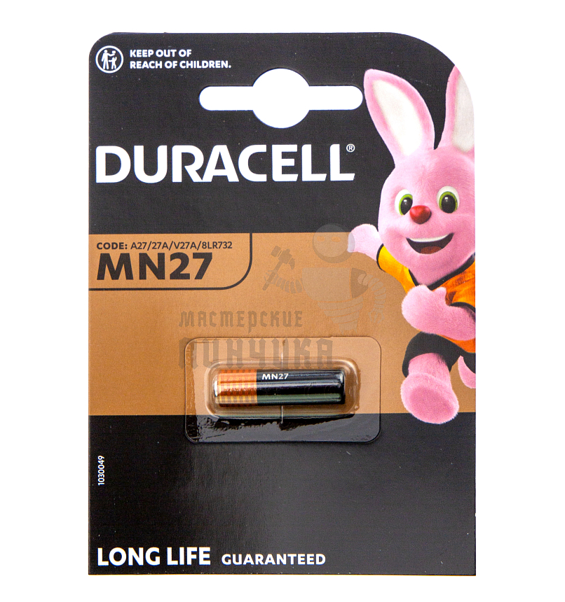 Батарейка Duracell LR27/A27/MN27 BL1 Alkaline 12V (1/10/100)