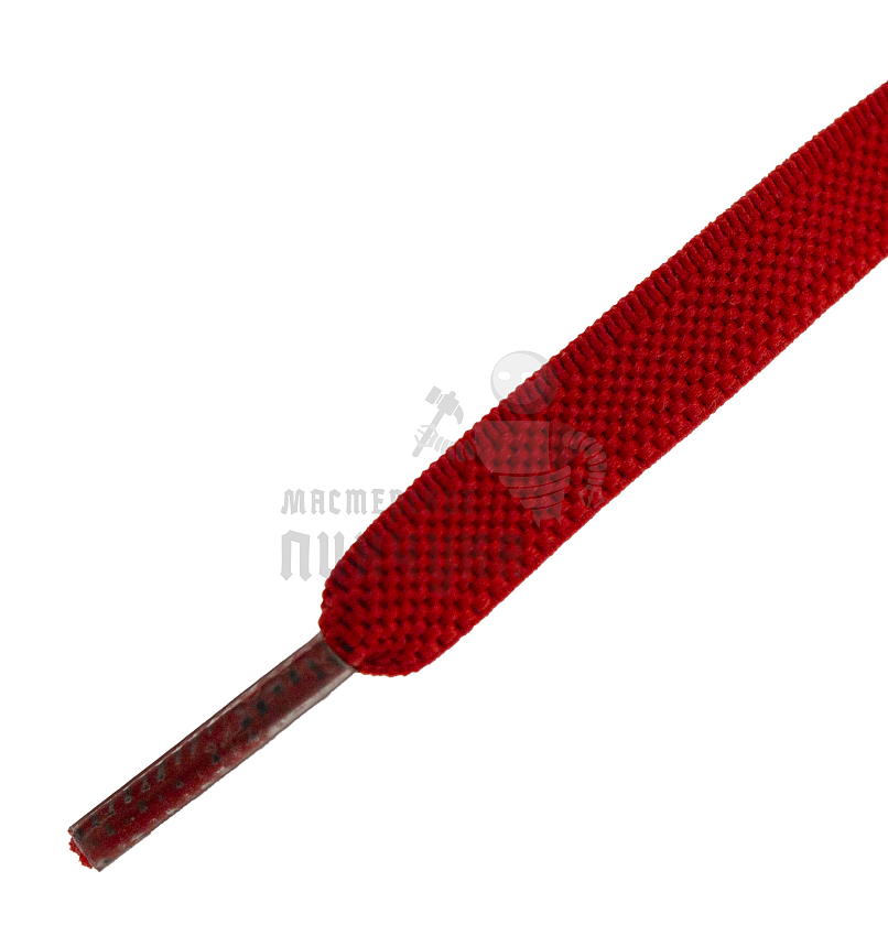 Эластичные шнурки для кроссовок с металлическим замком, 100-150см, плоский, цв.красный