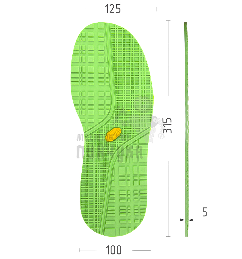 Подошва PILIGRIM RB115 цв.зеленый