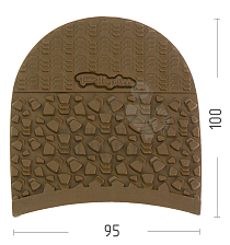 Набойка Piligrim "Раптор", разм. XL, 95х105х6.5мм, цв.хаки - Чертеж