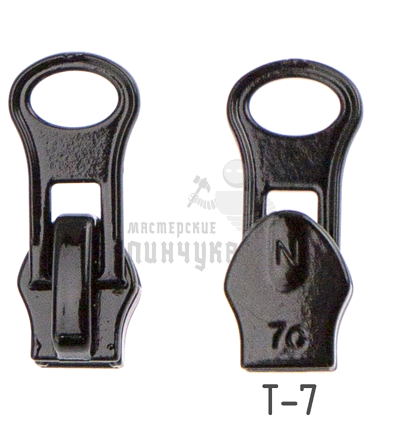 Бегунок Т7 "Judson" для спорт.одежды, черный глянец