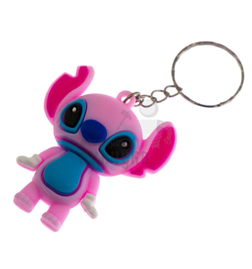 Брелок для ключей "Стич" розовый