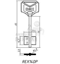 REX14DP жёлтый - Чертеж