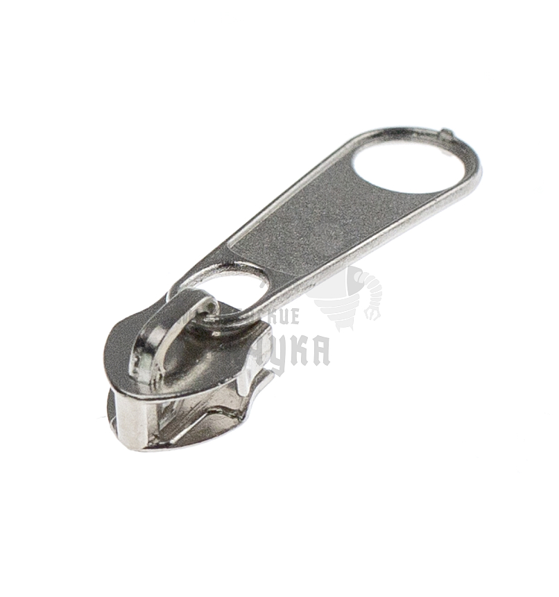 Бегунок для спиральной молнии, тип 7, сумочный, цв. никель