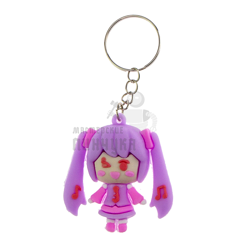 Брелок для ключей "Мику Хацунэ" цв. фиолетовый