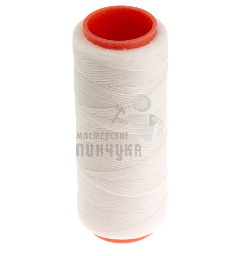Нитки прошив.вощеные 150D-100м,белый (101) плоские 0,6 мм Китай