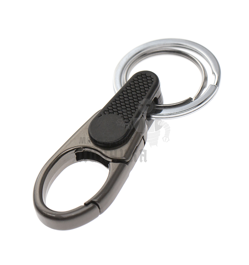 Карабин с двумя кольцами для ключей овальный