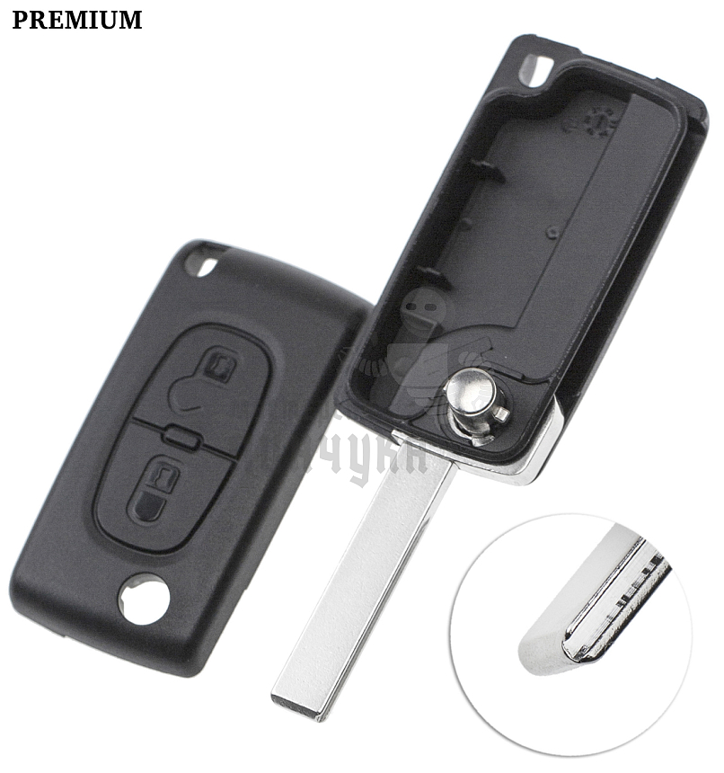 Корпус выкидных ключей  HU-HCAP HU83  HF63P CITROEN //  КНР