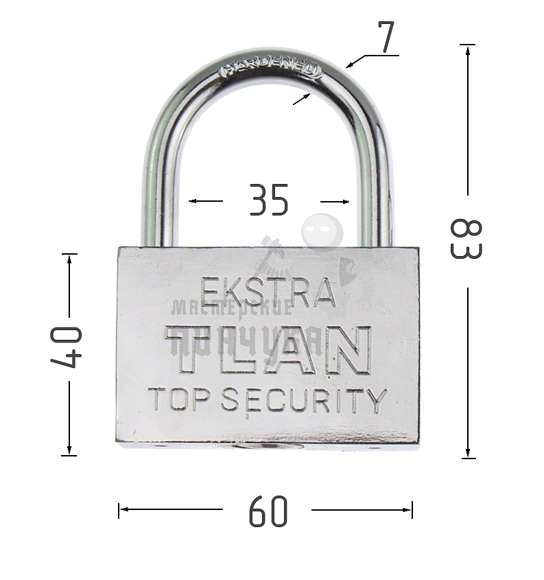 Навесной замок EXTRA TLAN 60мм