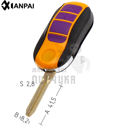 Корпус выкидного ключа TOYO-15.P TOY43 TY37R 3 кнопки КНР  TOYOTA
