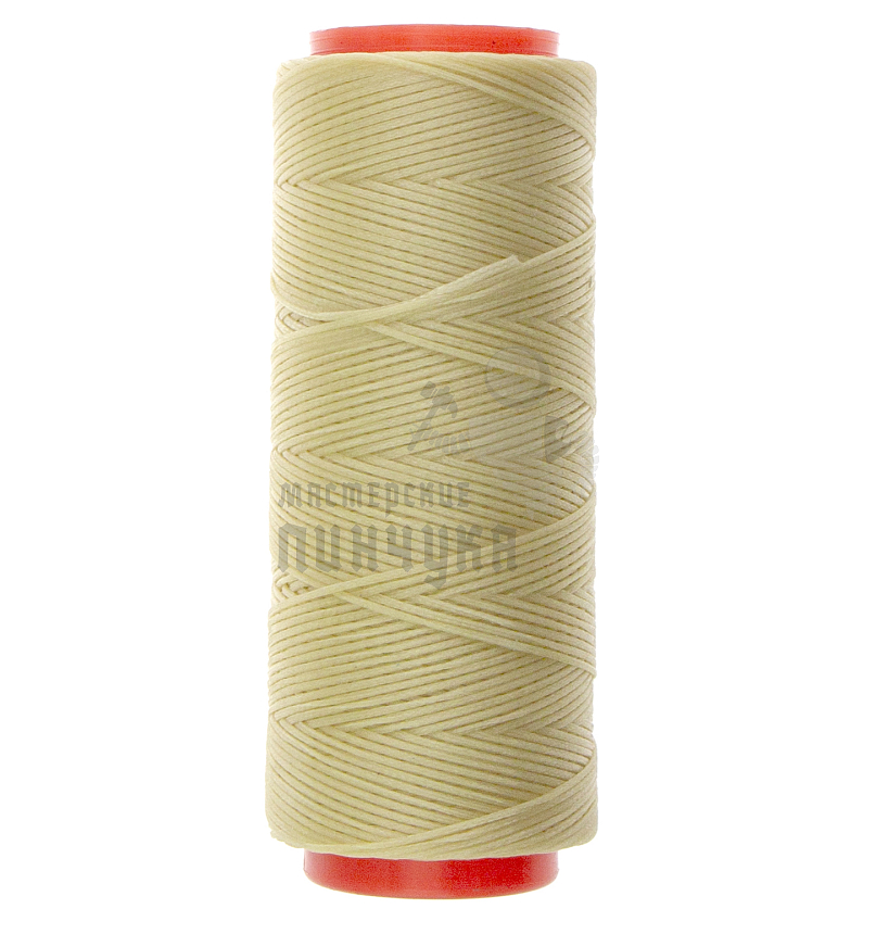 Нитки прошив.вощеные 150D-100м,молочный (103) плоские 0,6 мм Китай