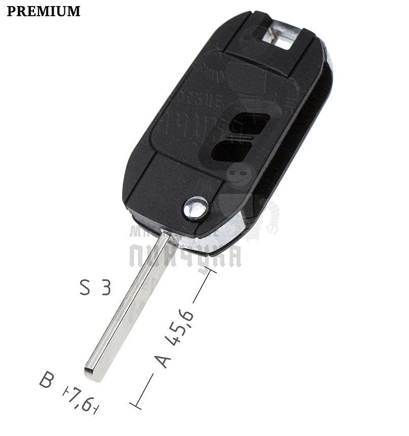 Корпус выкидного ключа SUBARU S03   КНР