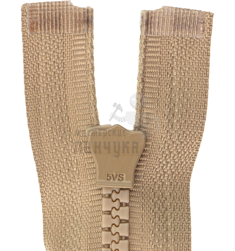 Молния Трактор "JUDSON", 80см, Тип-5, разъёмная двухзамковая, цв.т/бежевый