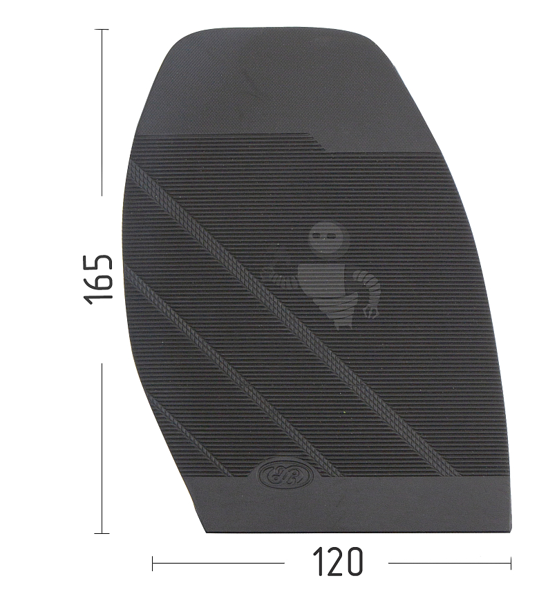 Профилактика формовая "E038" 2,4 мм мужская черная