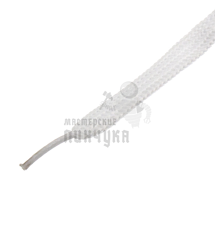 Шнурок белый, плоский стандартный 90 см (Art.430)