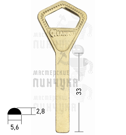 ABL-1 Латунь длинный KНР H-140 (латунь)
