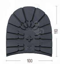 Набойка "Dunlop Tank" р.47-48, цв. черный, 8мм - Чертеж