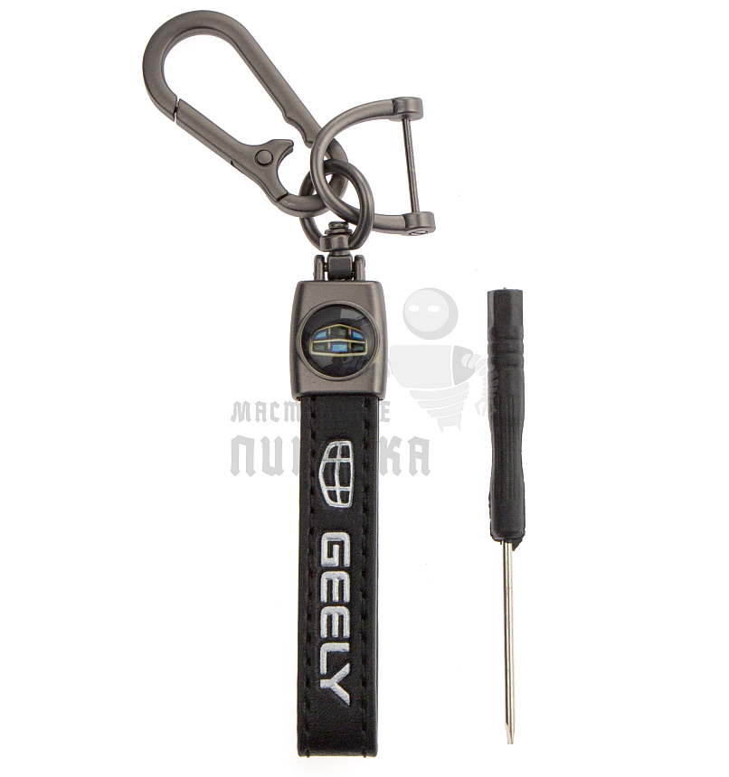 Авто карабин кожаный GEELY