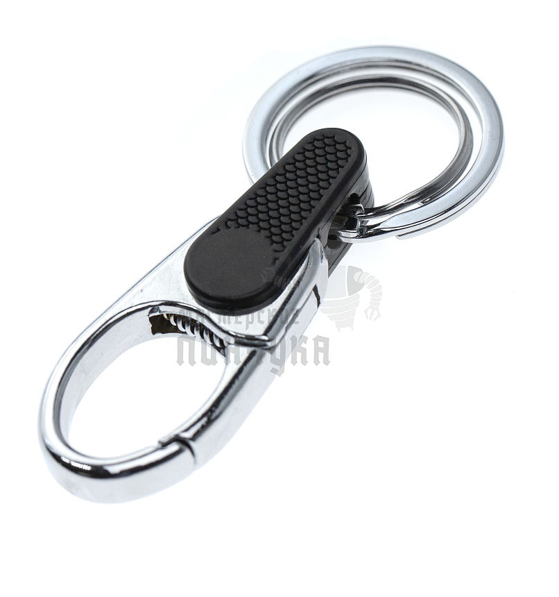Карабин с двумя кольцами для ключей овальный