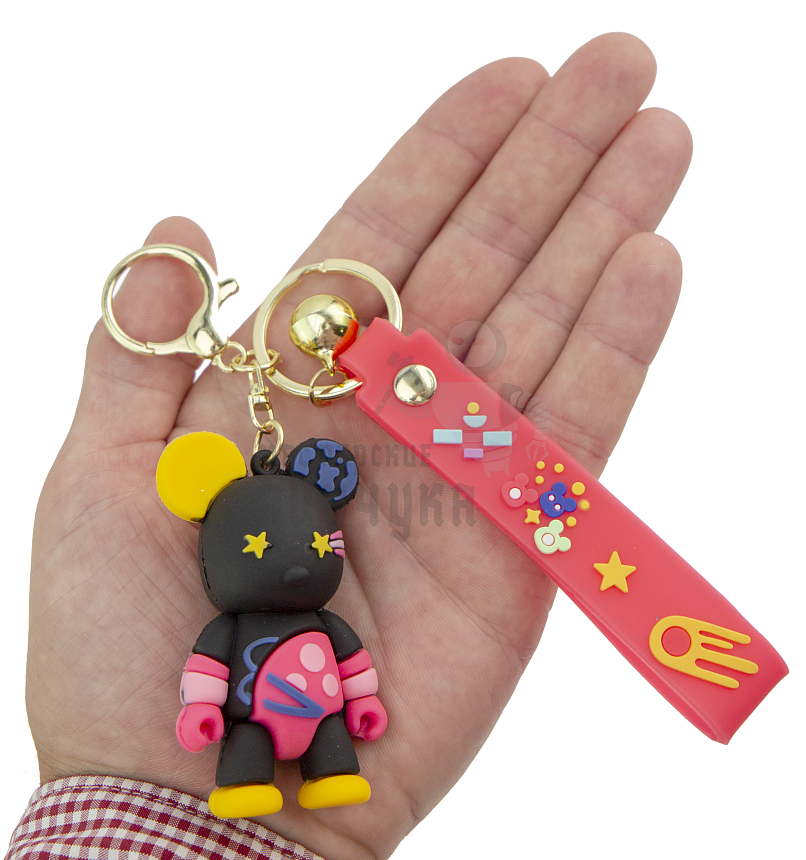 Брелок для ключей "Bearbrick" с колокольчиком + карабин
