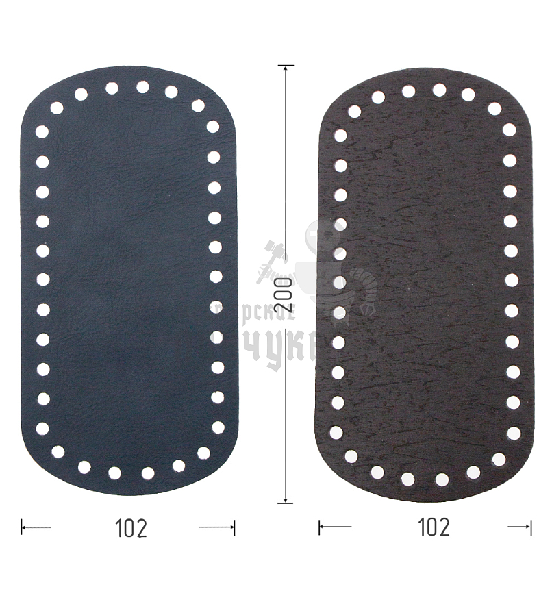 Дно для сумки, овал, цв.черный + услиление пластик