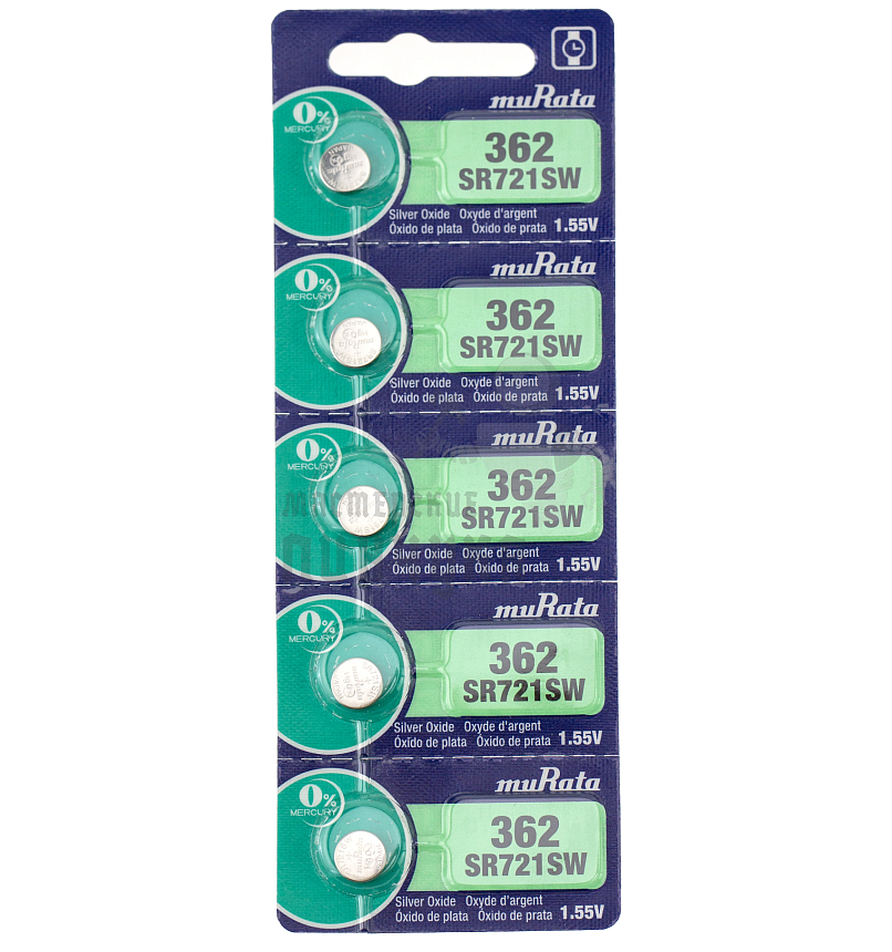 Батарейка muRata 362 SR721SW BL5 1.55V (5/100/500)