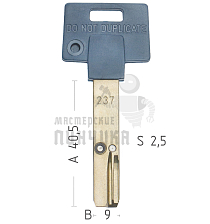 Mul-T-Lock: Профиль 237s Original "INTERACTIVE" - Чертеж