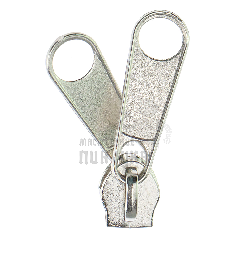 Бегунок для спиральной молнии, тип 5, галант цв.никель двойной