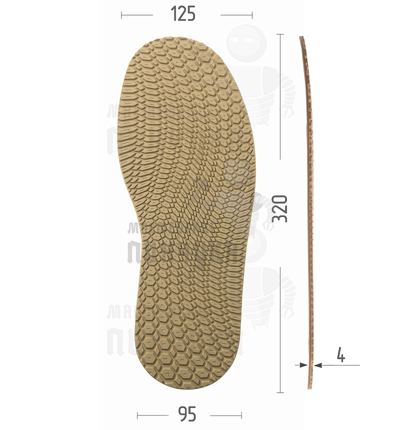 Подошва "B111", т. 4, цв. бежевый