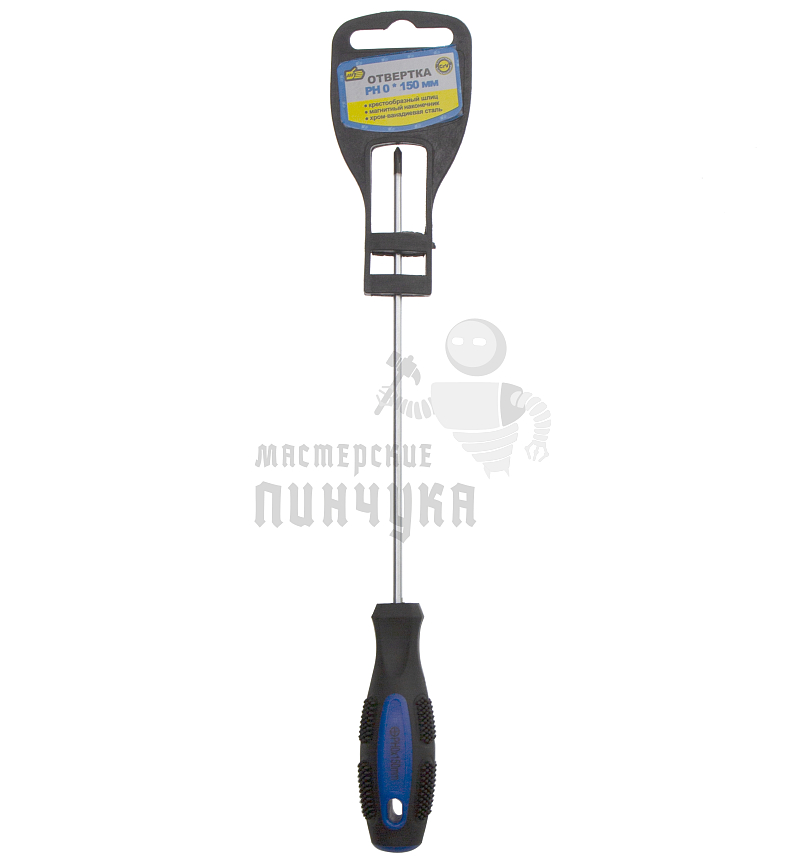 Отвертка крестовая 0х150мм CrV арт 0235 "Люкс"