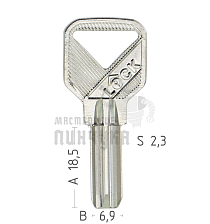 MINI MASL1 MasterLock 18мм полукруглый 2 паза проф. “Э” КНР E-562 - Чертеж