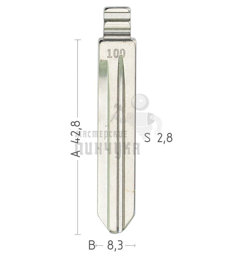 Лезвие №100  HYN14 KIA K2/K3/ELANTRA/VERNA КНР