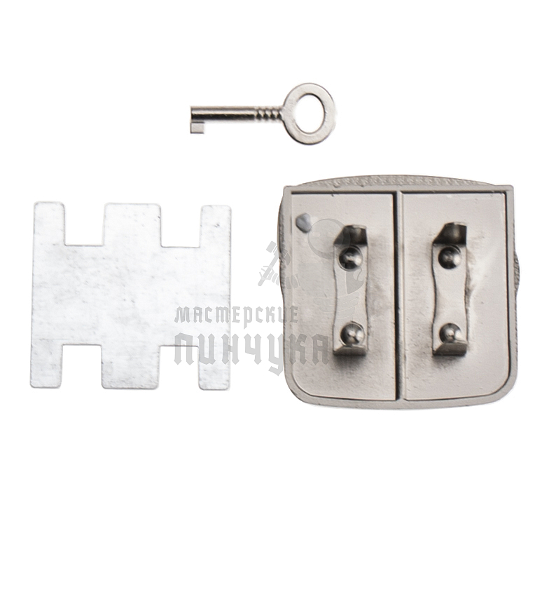 Замок портфельный 07725 цв. никель матовый