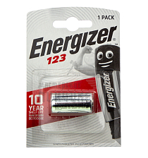 Батарейка Energizer CR123 BL1  Lithium 3V (1/6/60) - Чертеж