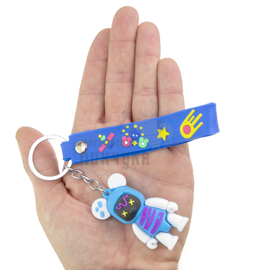 Брелок для ключей "Мишка Бербик" + ремешок, цв.голубой