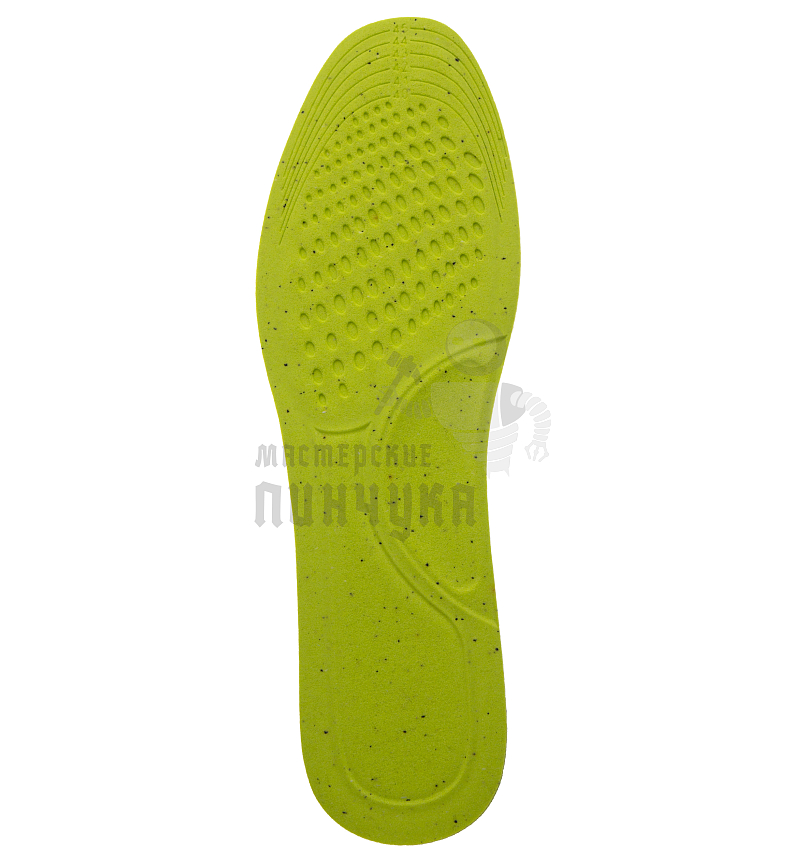 Стельки для обуви "Nateno", цв.чёрно-салатовый, р-р 40-46