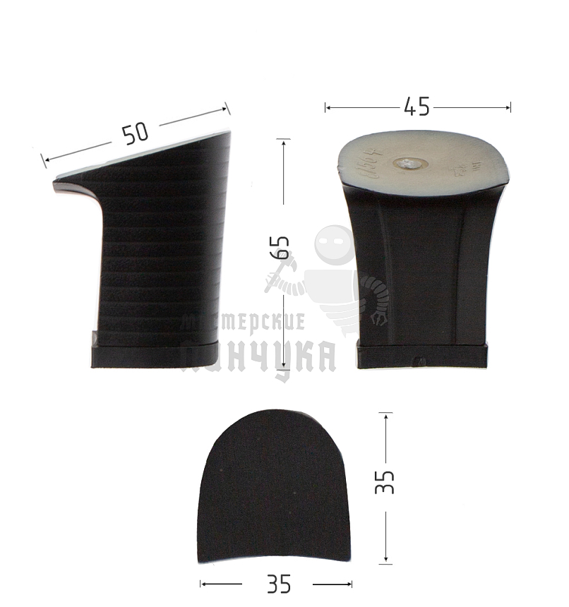 Каблуки ABS (8156) черн.полосатый 6см