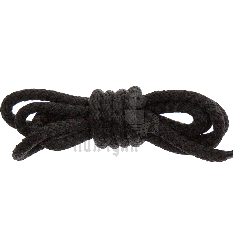 Шнурки круглые с наполнителем, 80см, цв. черный (№322)