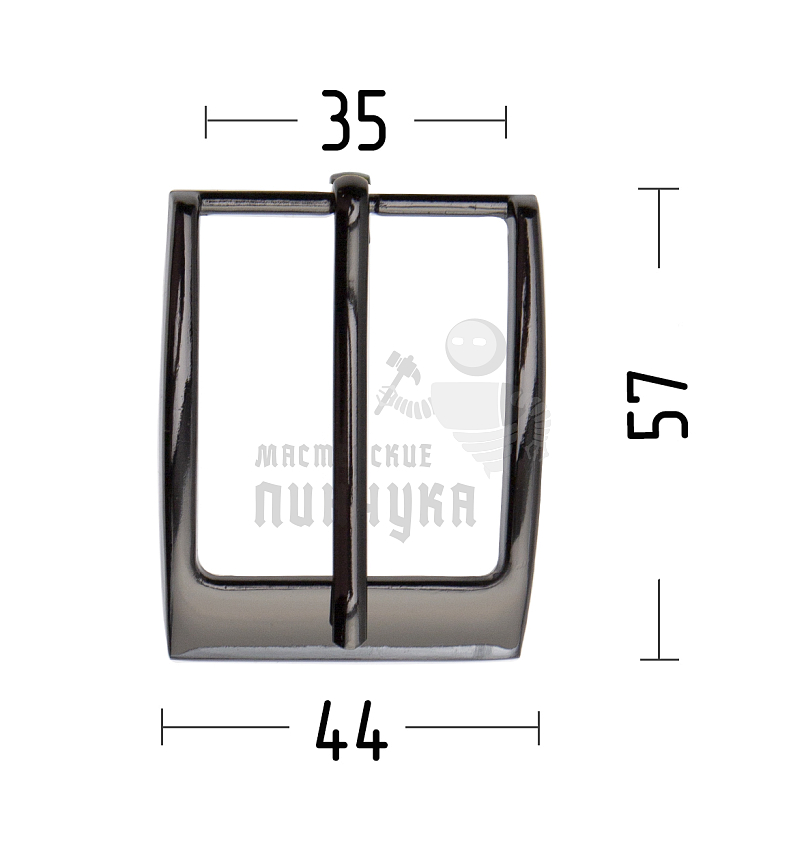 Пряжка металлическая ременная 35мм цв темный никель
