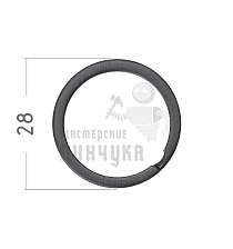 КОЛЬЦО ЧЕРНОЕ 28D ПЛОСКОЕ  - Чертеж