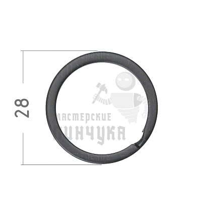 КОЛЬЦО ЧЕРНОЕ 28D ПЛОСКОЕ 