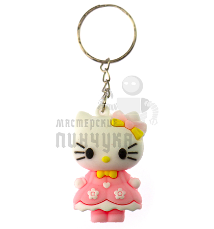 Брелок для ключей "Hello Kitty", розовый - Чертеж