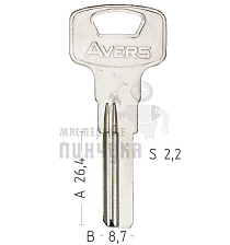 AVERS AVE-1D 26.4x8.65*2.15мм КНР - Чертеж